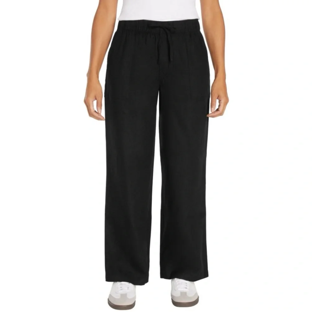 GAP Midnight Black Relaxed Pants xl linen woman’s cozy stretch lightweight new